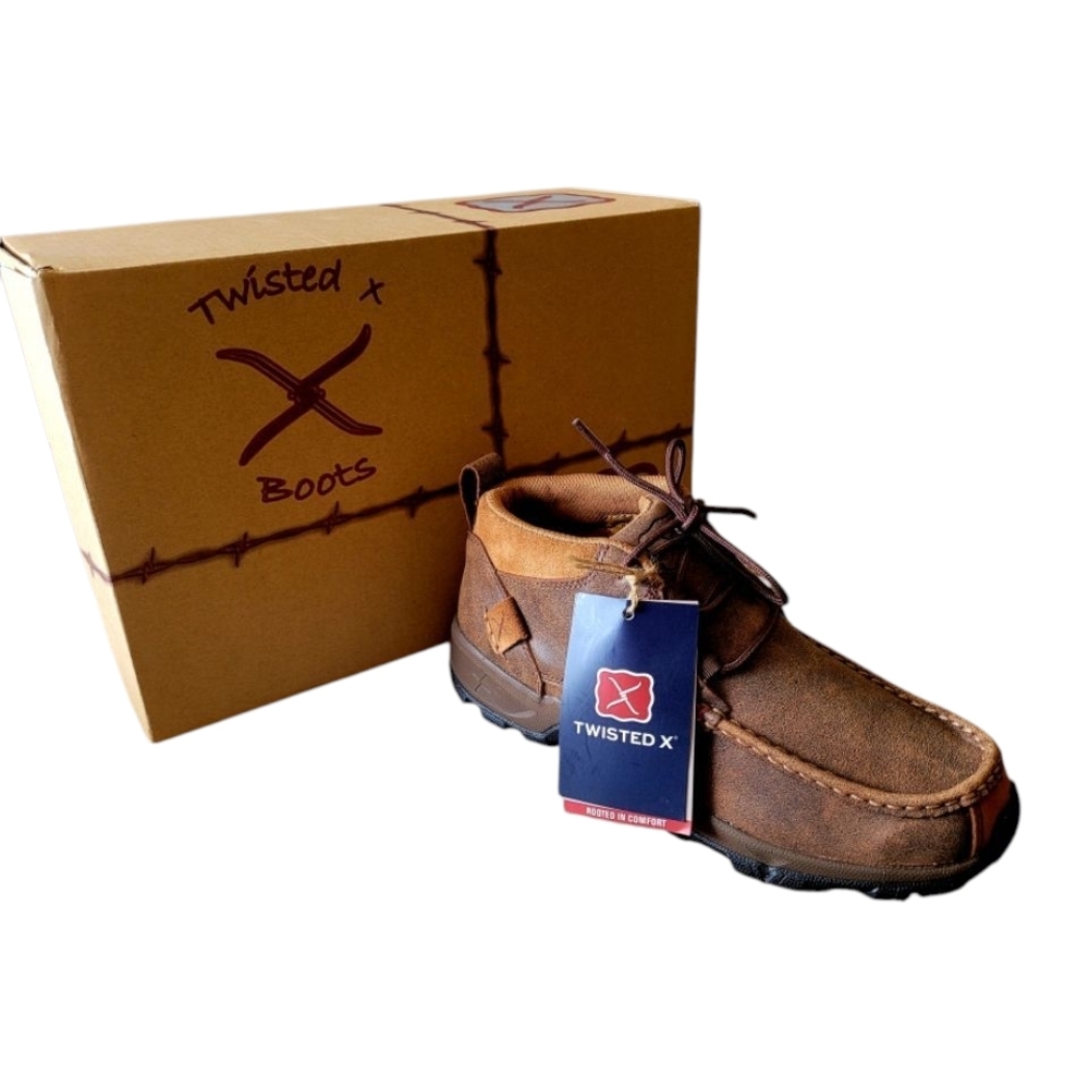 Twisted X Brown Leather Womens Hiking Chukka Boots New In Box Size 8.5 Western